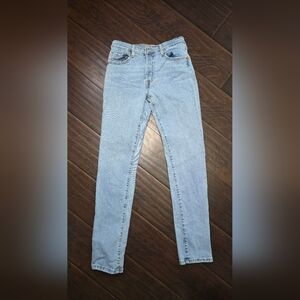 Levis 501 Girls Light Denim Blue Jeans Size 14A